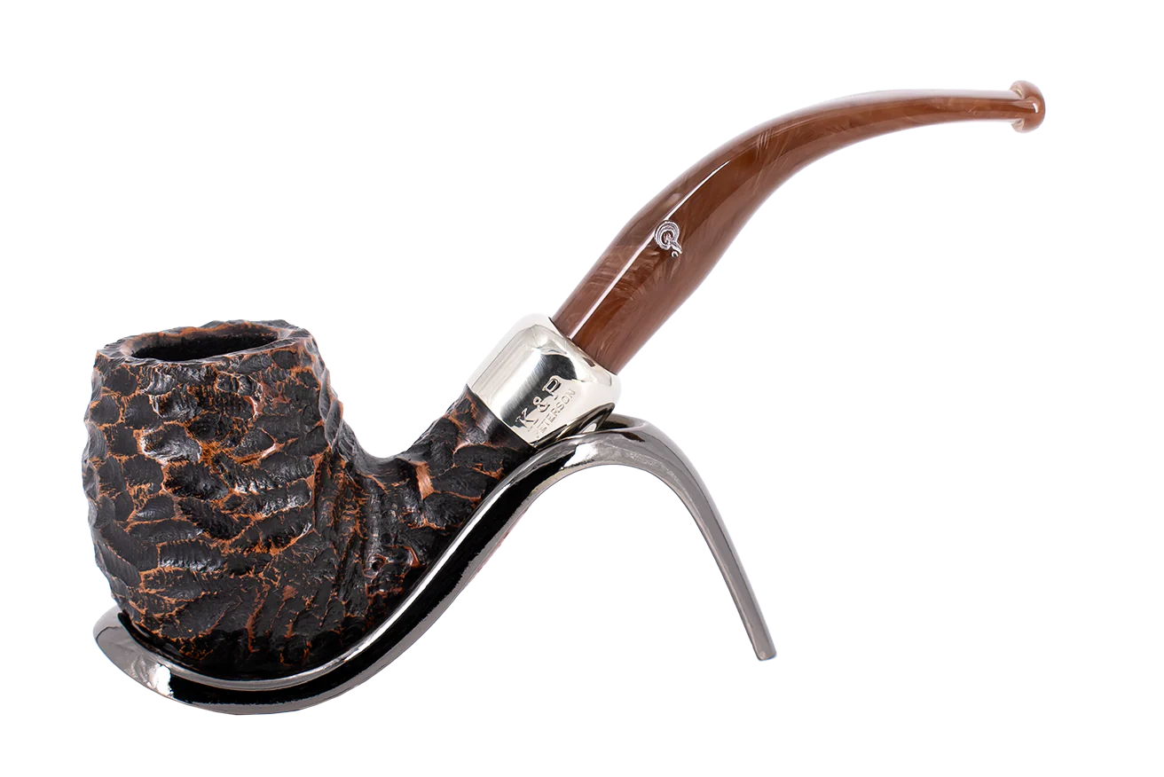 Peterson of Dublin Derry Rusticated Briar Smoking Pipe - Shape 69 - 9mm