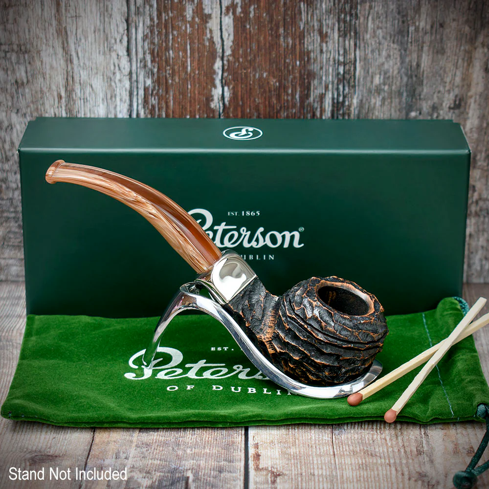 Peterson of Dublin Derry Rusticated Briar Smoking Pipe - Shape 80s - 9mm - Image 3
