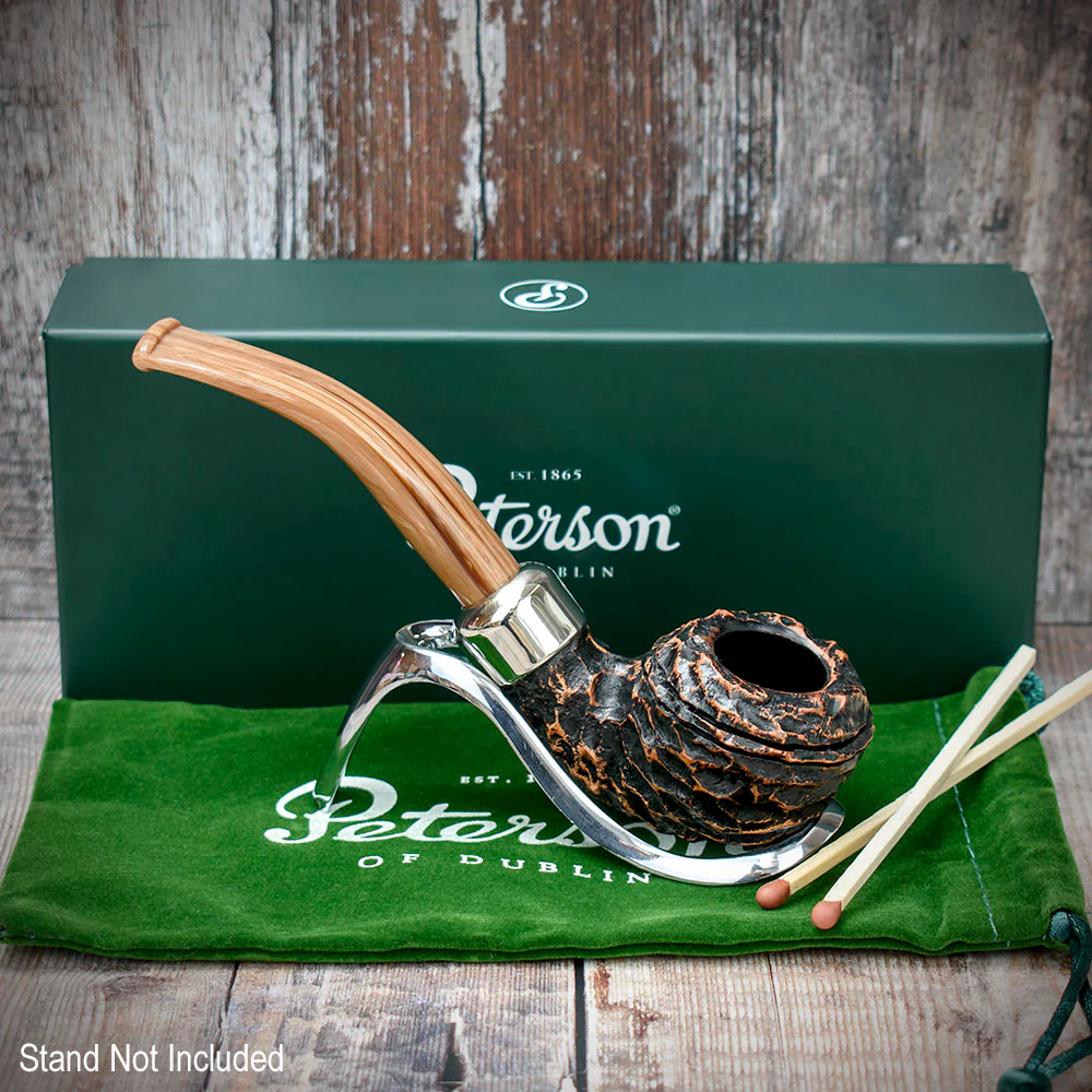 Peterson of Dublin Derry Rusticated Briar Smoking Pipe - Shape 999 - 9mm - Image 3