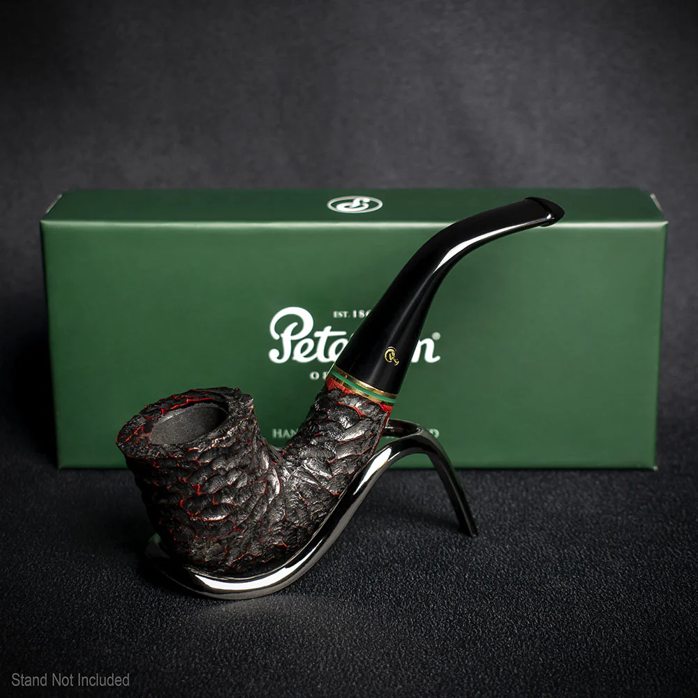 Peterson of Dublin Emerald Rusticated Briar Smoking Pipe - Shape 05 - 9mm - Image 2
