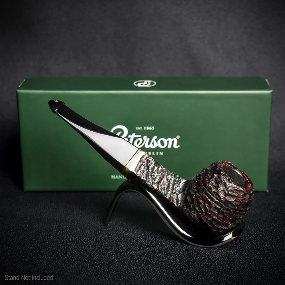 Peterson of Dublin Emerald Rusticated Briar Smoking Pipe - Shape 150 - 9mm - Image 3