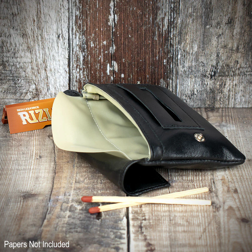 Falcon Black Leather Handrolling Pouch 546 - Image 4