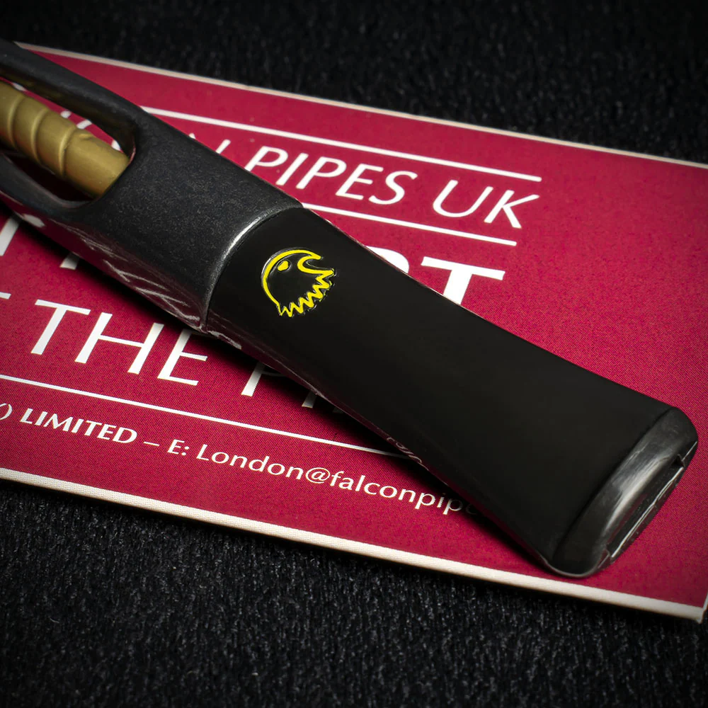Falcon Shillelagh Pipe Stem - Black and Gold - Image 6