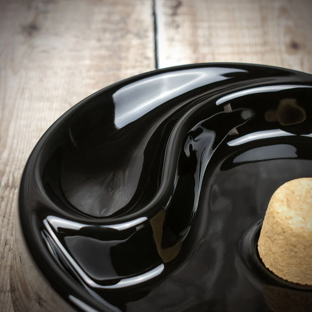Pipe Ashtray Gloss Black Cork Knocker 520705 - Image 4