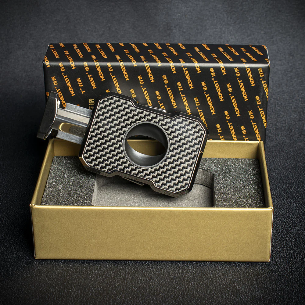 Honest "V" Cigar Cutter - Carbon Black - Image 2