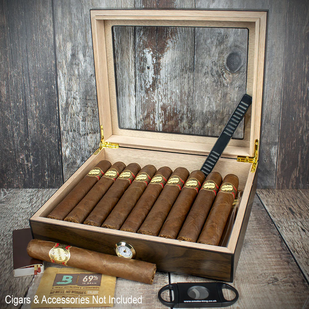 Humidor Glass Top Walnut finish - 20 Cigars Capacity - Image 3