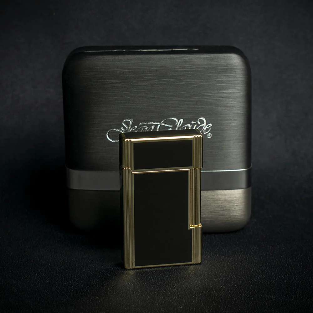 Jean Claude Dustin Cigarette Lighter - Black & Gold