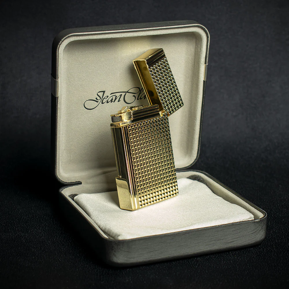 Jean Claude Dustin Cigarette Lighter - Gold Waffle - Image 2