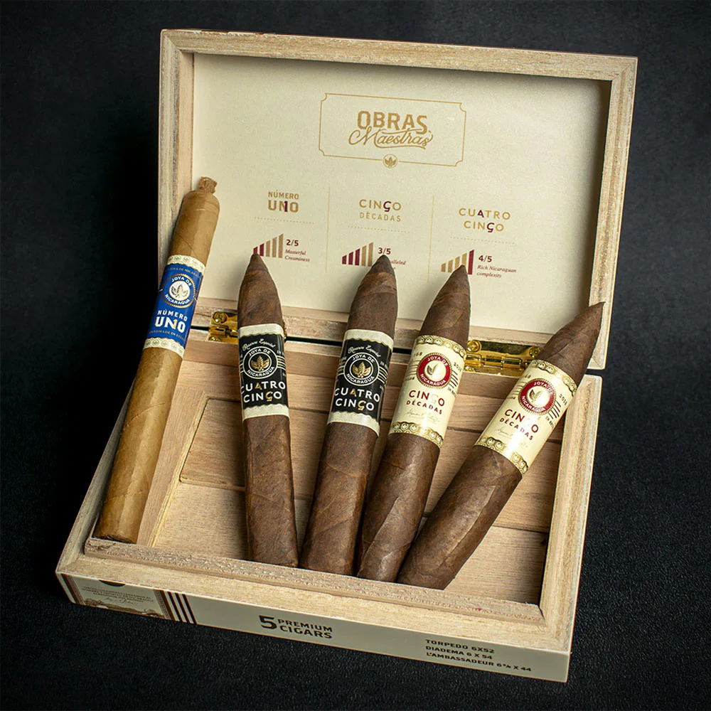 Joya De Nicaragua Obras Maestras Seleccion Especial Cigars Gift Box - Box of 5 - Image 2