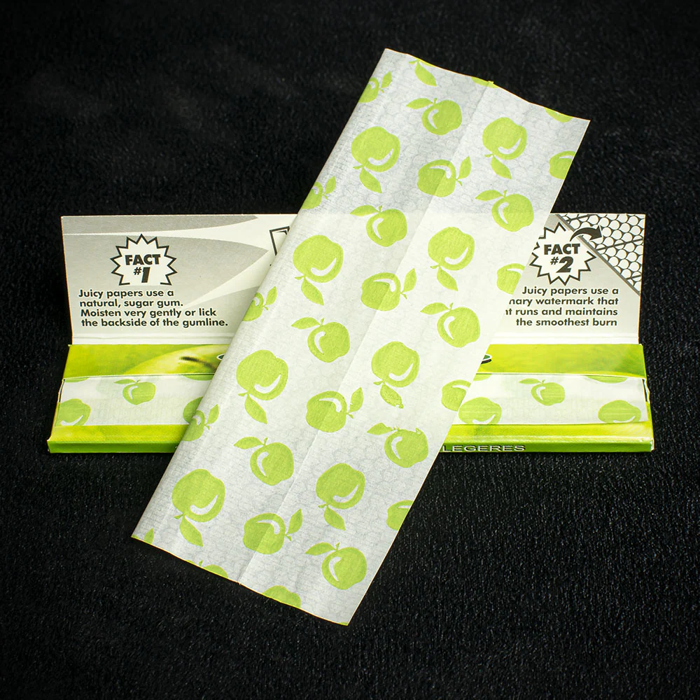 Juicy Jay's King Size Slim Rolling Papers - Green Apple - Image 2
