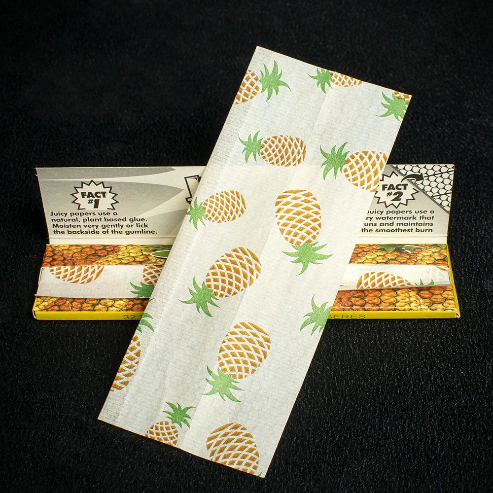 Juicy Jay's King Size Slim Rolling Papers - Pineapple - Image 2
