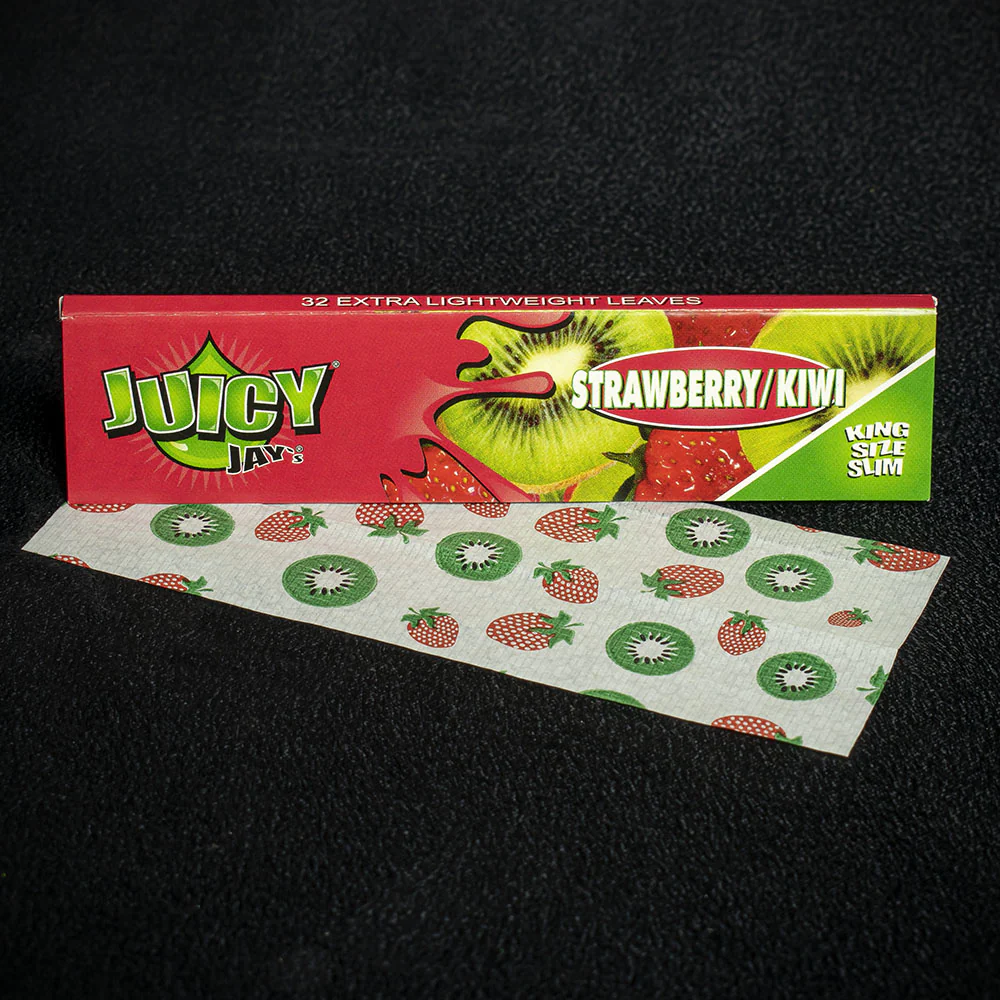 Juicy Jay's King Size Slim Rolling Papers - Strawberry Kiwi