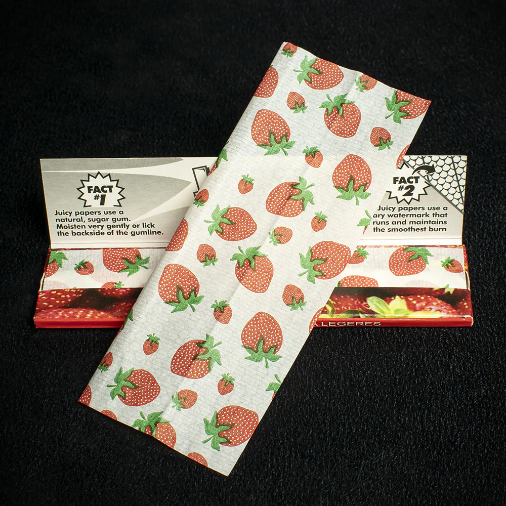 Juicy Jay's King Size Slim Rolling Papers - Strawberry - Image 2