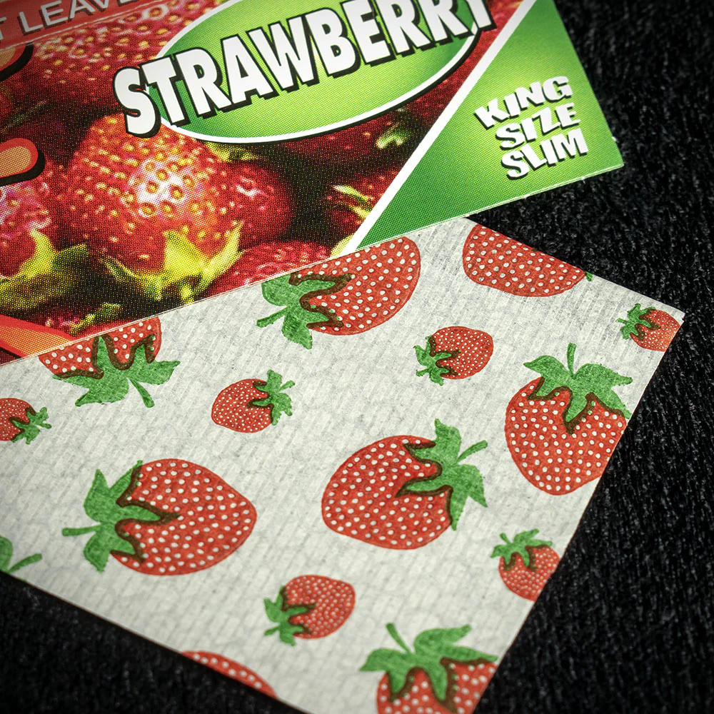 Juicy Jay's King Size Slim Rolling Papers - Strawberry - Image 3