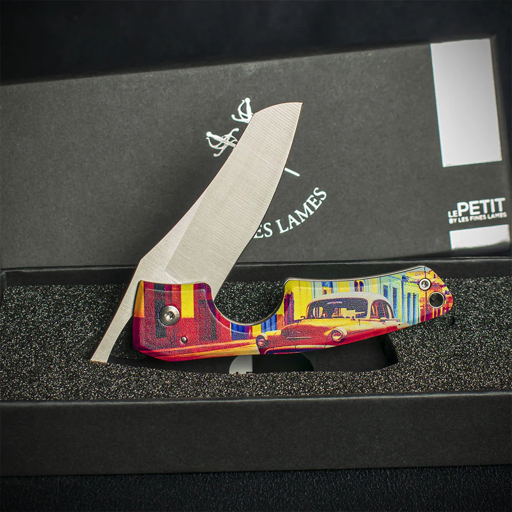 Les Fines Lames Le Petit Cigar Cutter & Knife - Havana Streets - Almendron