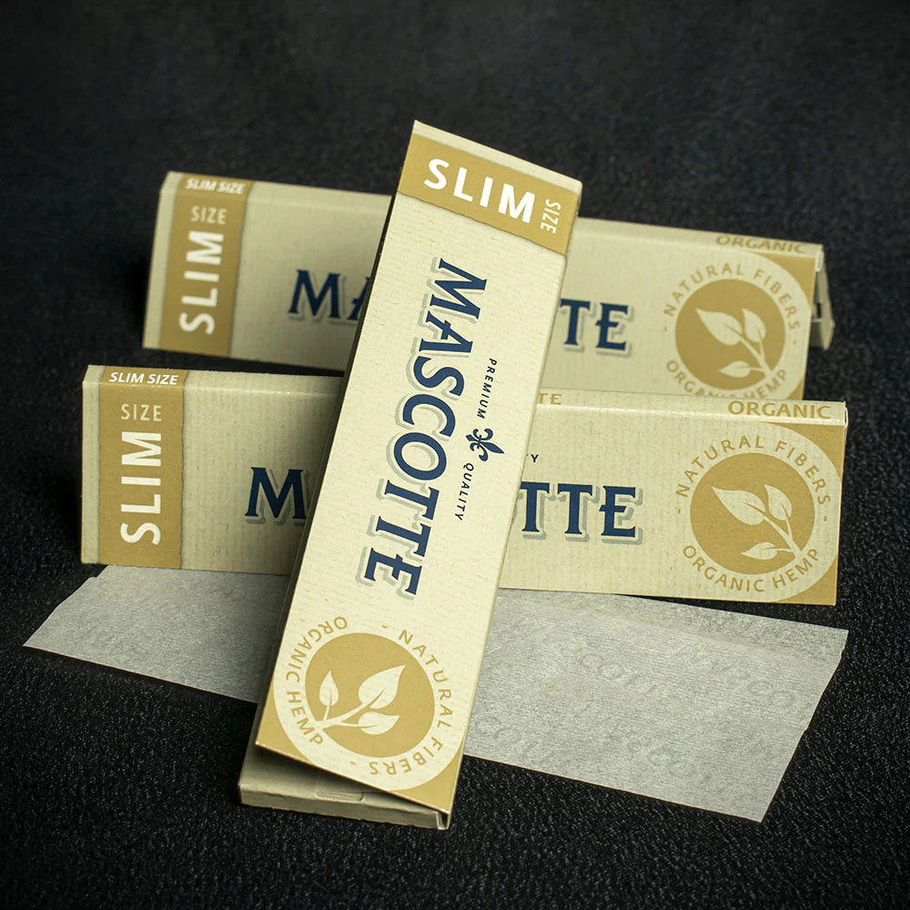 Mascotte King Size Slim Rolling Papers Organic Hemp - Bundle of 3