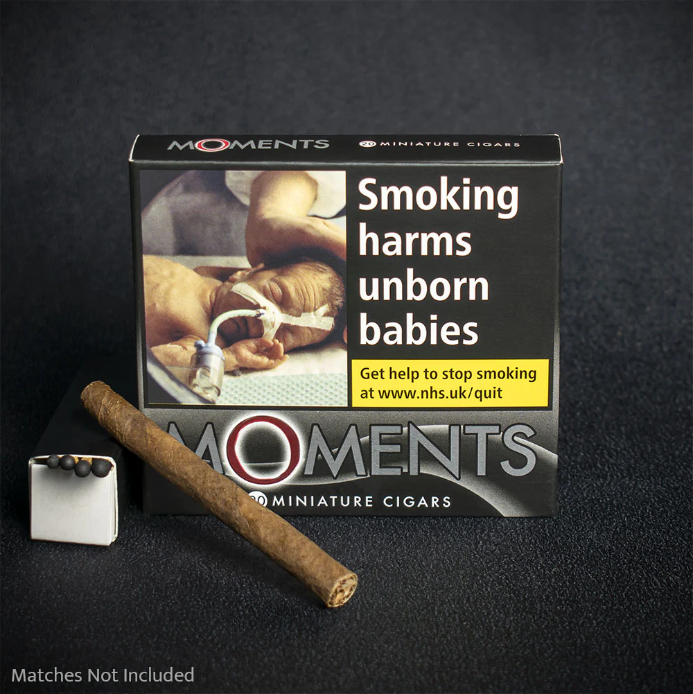 Moments Black Miniature Cigars - Pack of 20