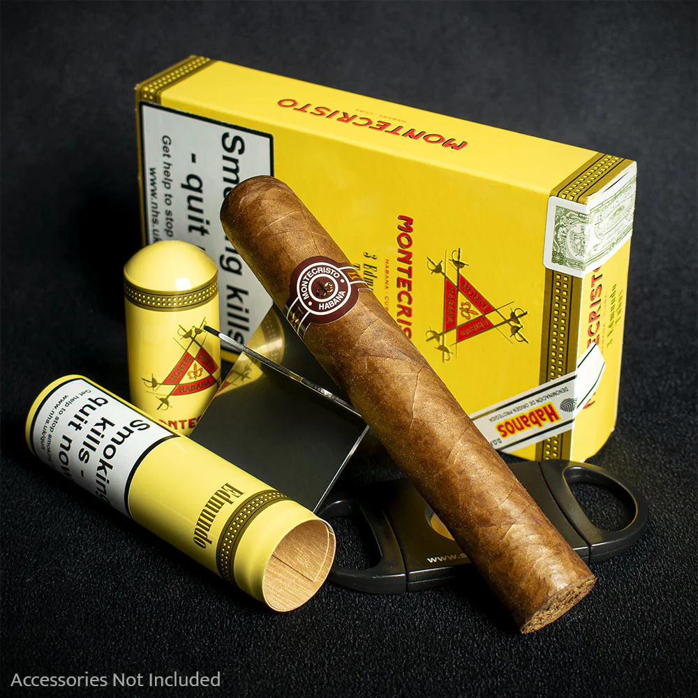 Montecristo Edmundo Tubos Cuban Cigars - 3 Pack - Image 2