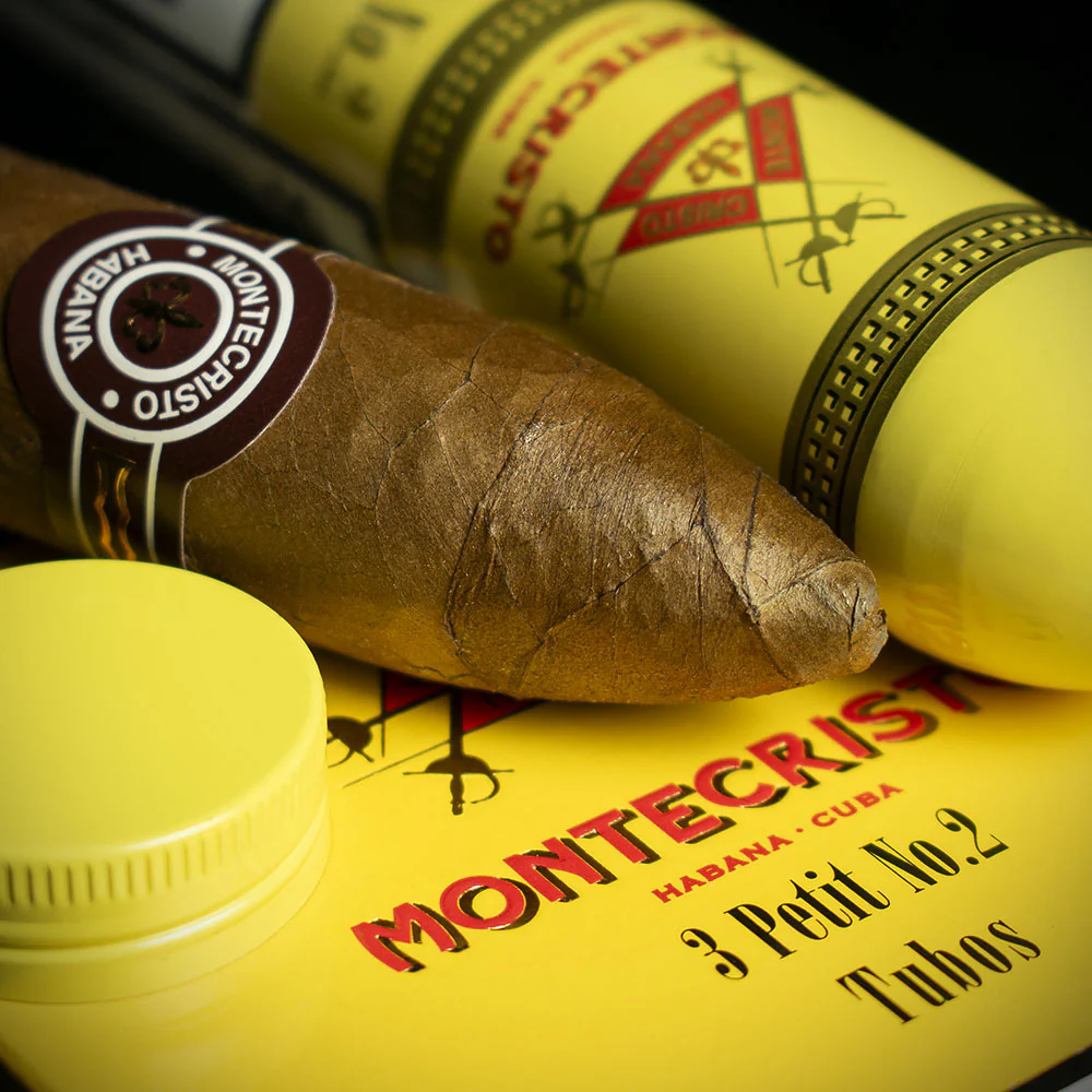 Montecristo Petit No. 2 Tubos Cuban Cigars - Pack of 3 - Image 4