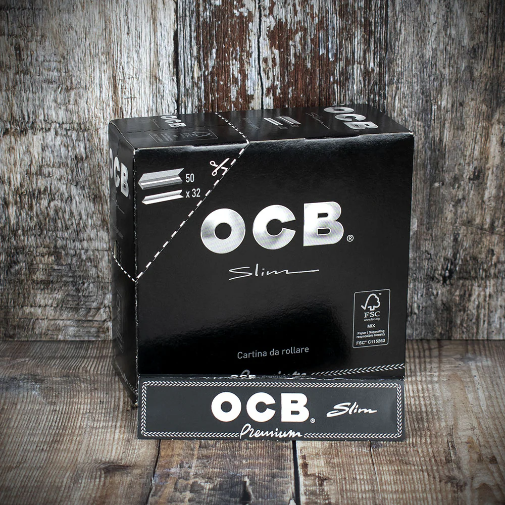 OCB Kingsize Slim Premium Rolling Papers - Box of 50