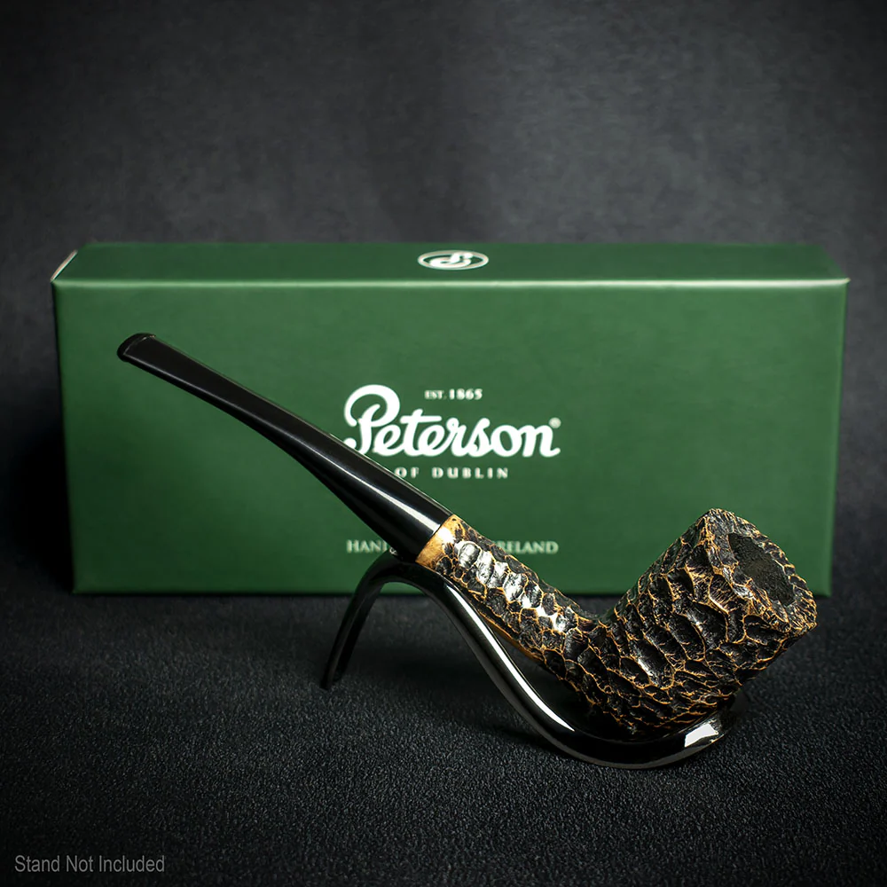 Peterson of Dublin Aran Rusticated Briar Smoking Pipe - Shape No.124 - Image 3