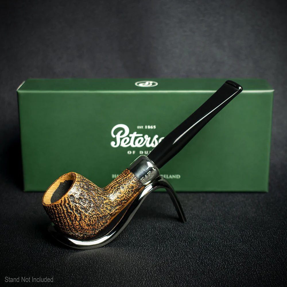 Peterson of Dublin Arklow Sandblasted Briar Smoking Pipe - Shape 87 9mm - Image 2