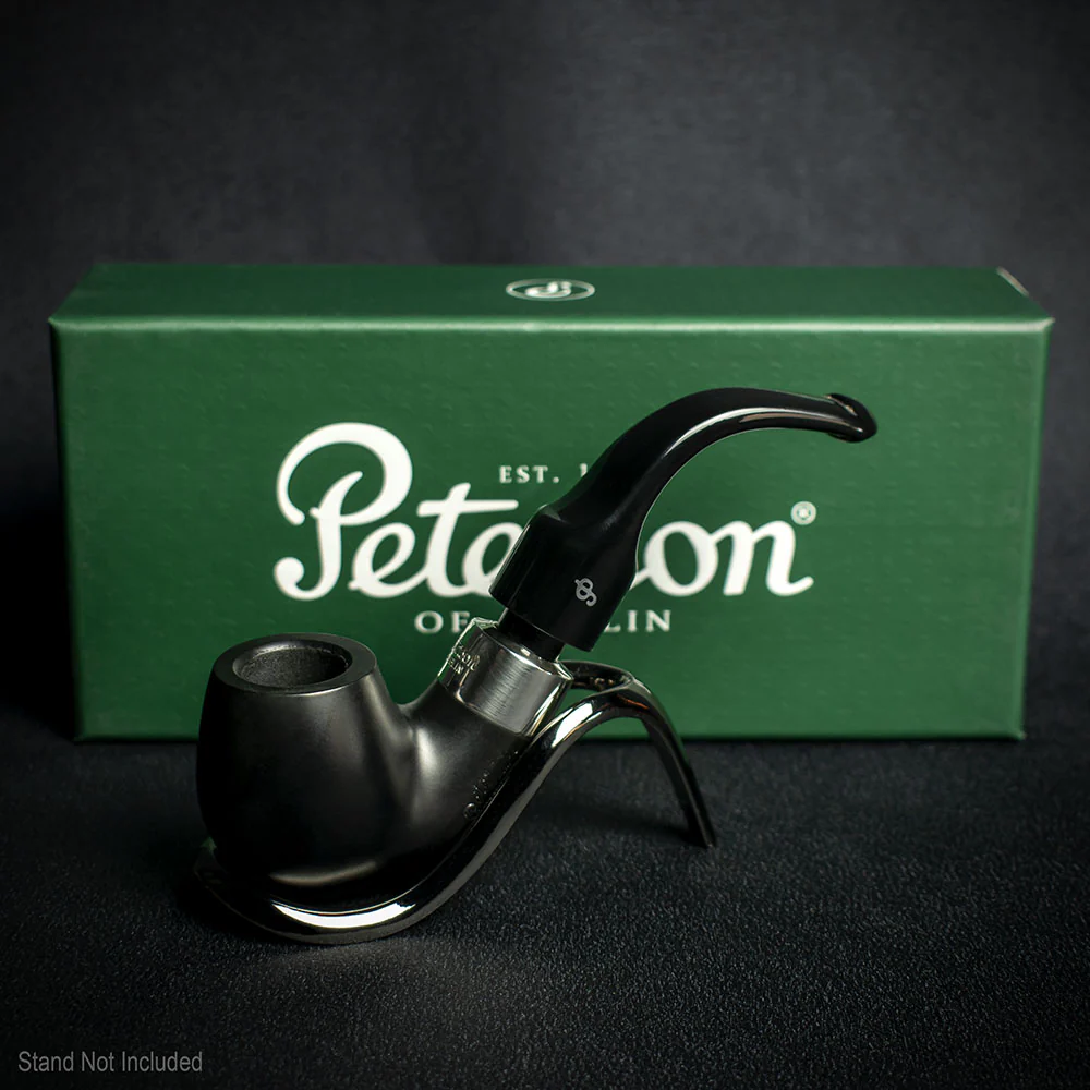 Peterson of Dublin Deluxe System Ebony 12.5s Briar Smoking Pipe - Small Bent Billiard - Image 2