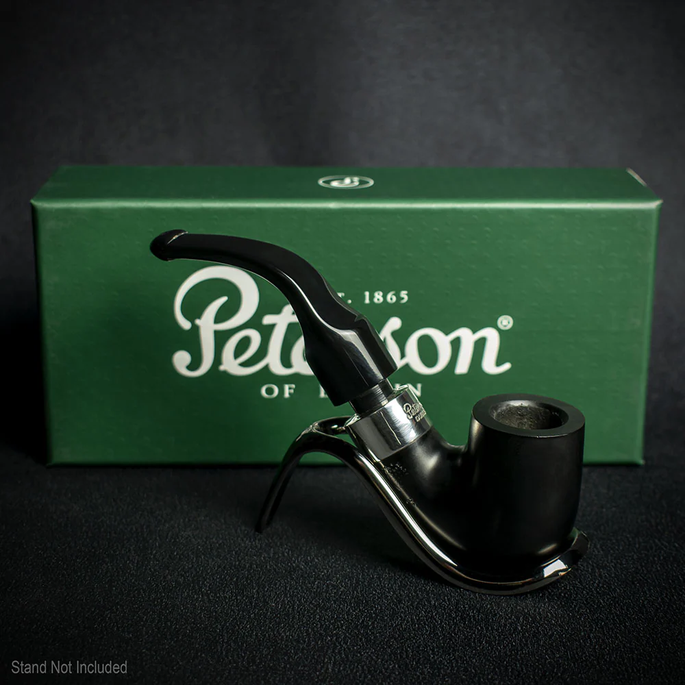 Peterson of Dublin Deluxe System Ebony 8s Briar Smoking Pipe - Bent Billiard - Image 3
