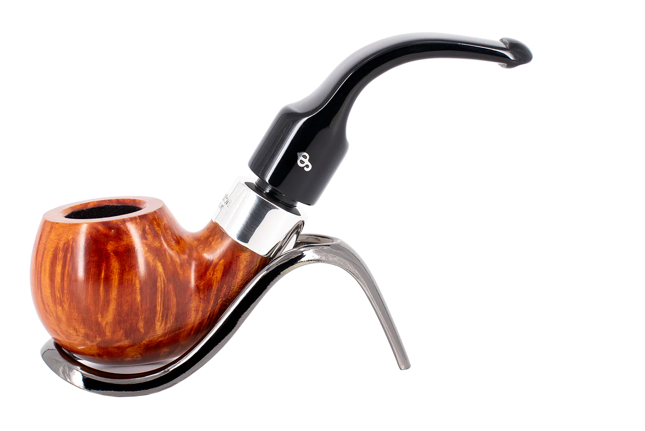 Peterson of Dublin Deluxe System 3s Smooth Briar Smoking Pipe - Bent Apple