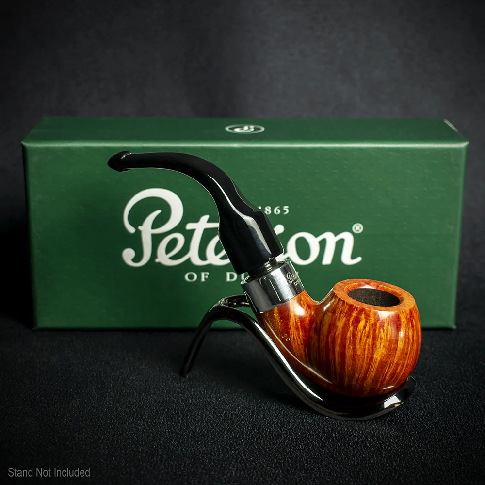 Peterson of Dublin Deluxe System 3s Smooth Briar Smoking Pipe - Bent Apple - Image 3