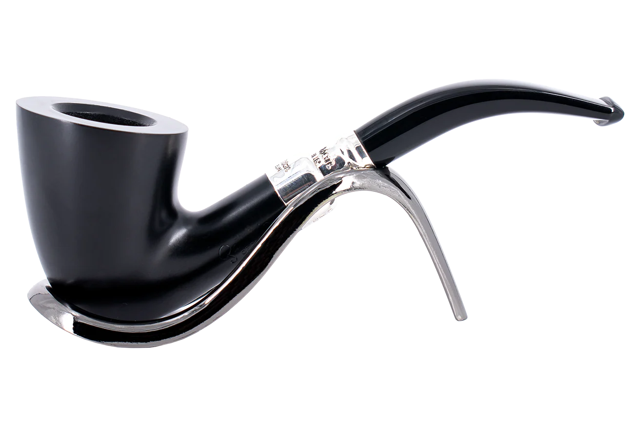 Peterson of Dublin Ebony Spigot Briar Smoking Pipe - Shape 128