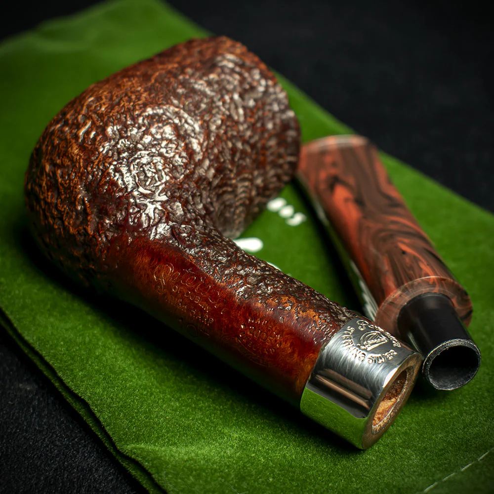 Peterson of Dublin Irish Harp 9mm Sandblast Smoking Pipe - Shape 107 - Image 4