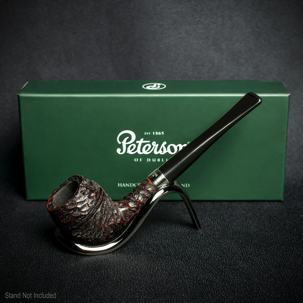 Peterson of Dublin Junior Rusticated Briar Smoking Pipe - Rhodesian - Image 2