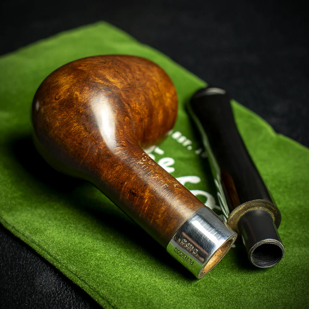 Peterson of Dublin Kildare Silver Mounted Briar Pipe - Shape No.06 9mm Filter - Image 4
