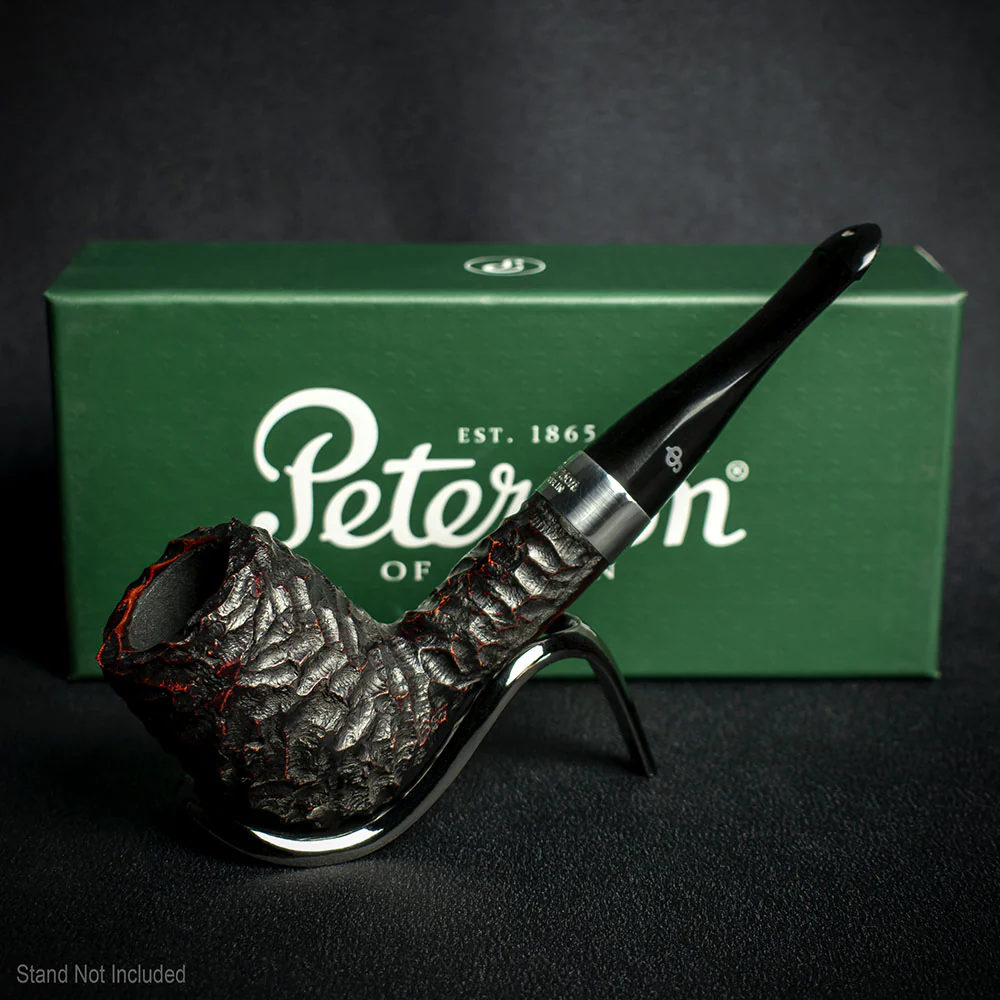 Peterson of Dublin Rusticated Pub Briar Smoking Pipe - Large Billiard - Image 2