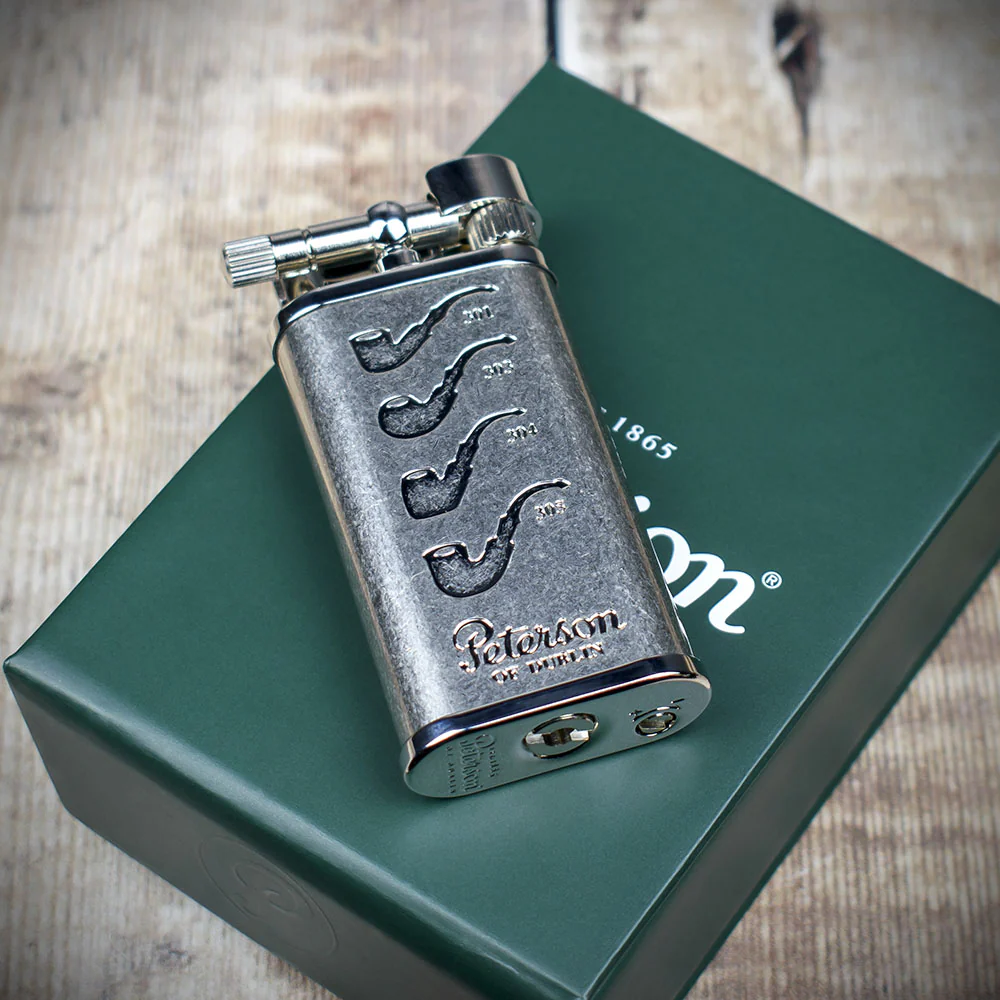 Peterson of Dublin System Metal Pipe Lighter - Brushed Chrome - Image 2