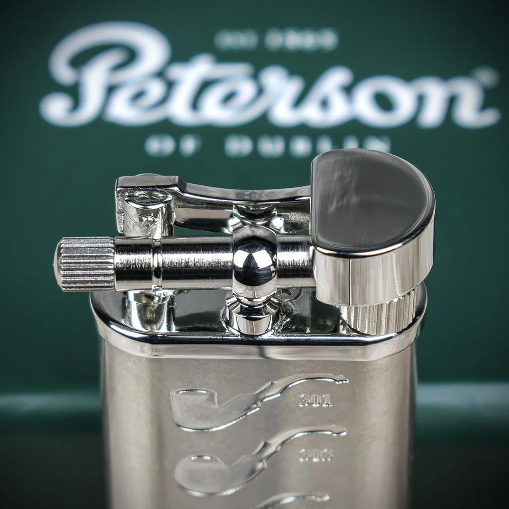 Peterson of Dublin System Metal Pipe Lighter - Brushed Chrome - Image 3