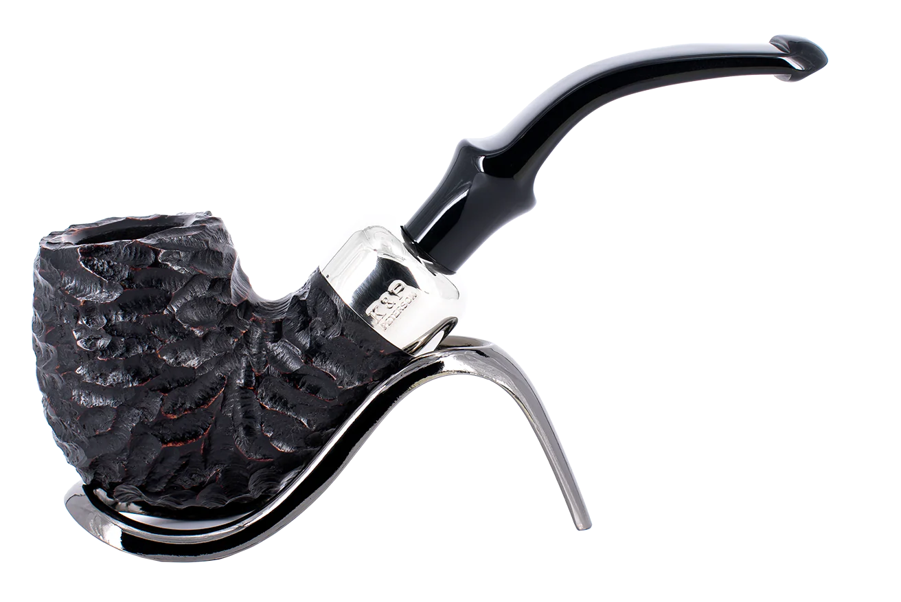 Peterson of Dublin System Rustic Briar Smoking Pipe - Shape No.307