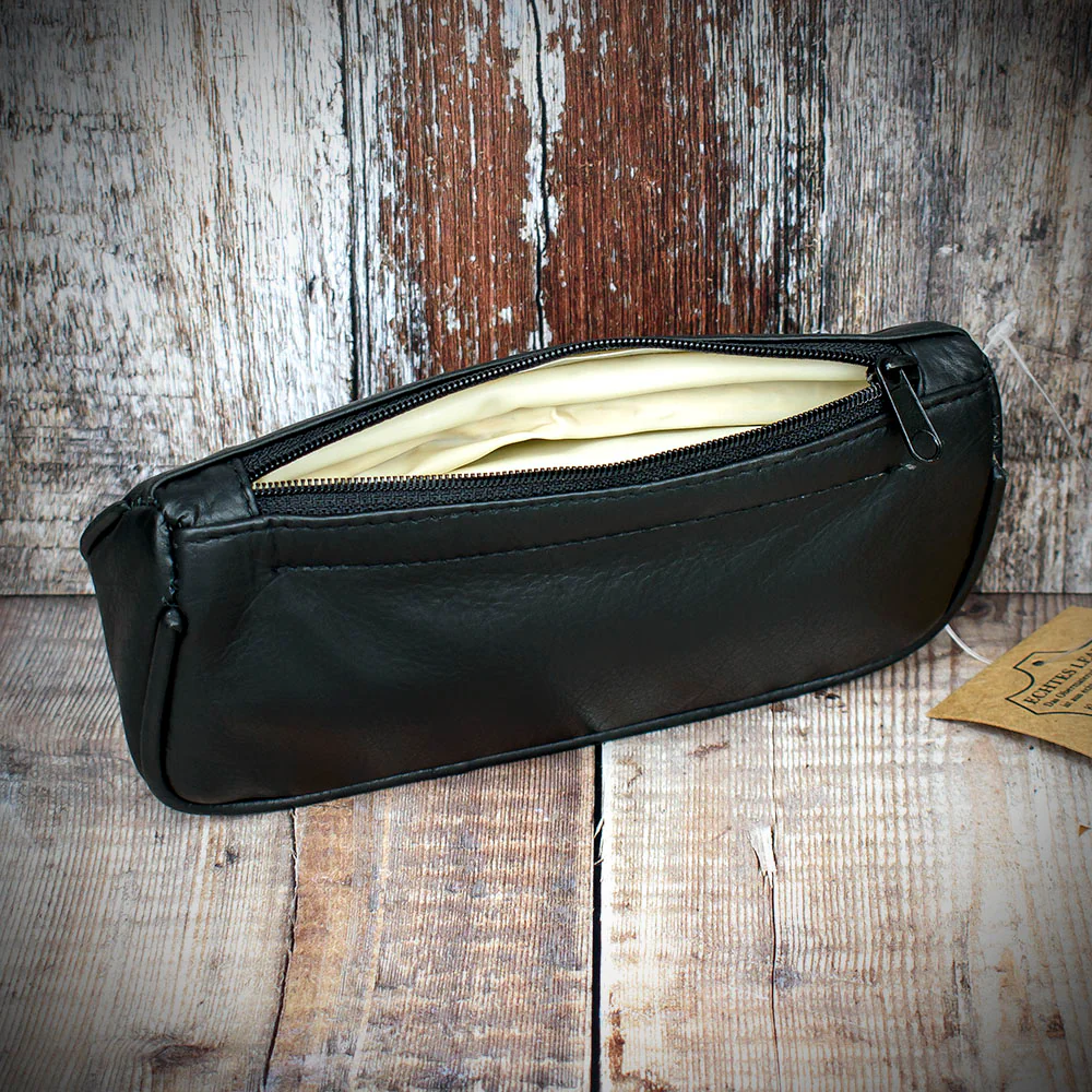 Pipesmoker's Combination Pouch - Black Leather - Image 2