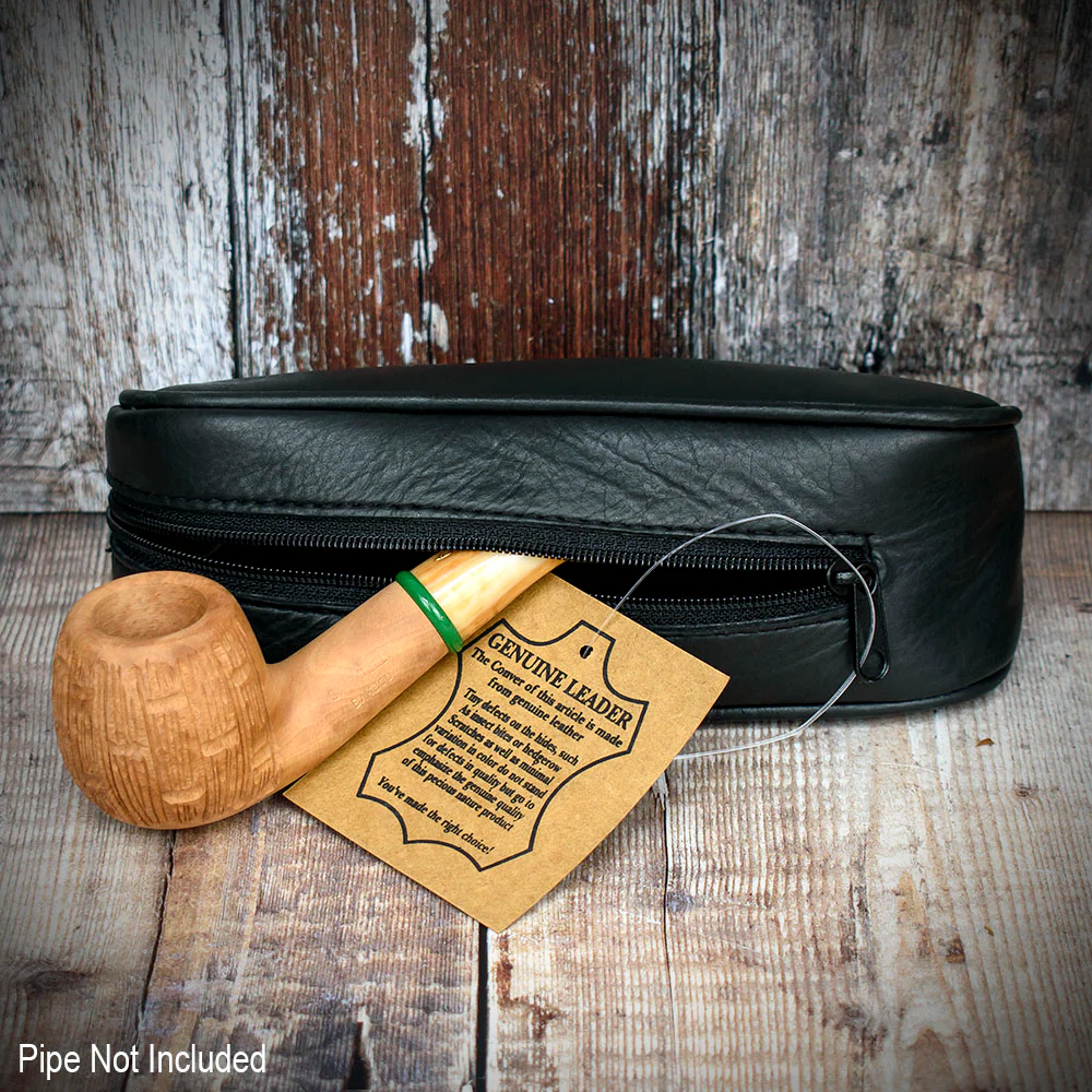 Pipesmoker's Combination Pouch - Black Leather - Image 3