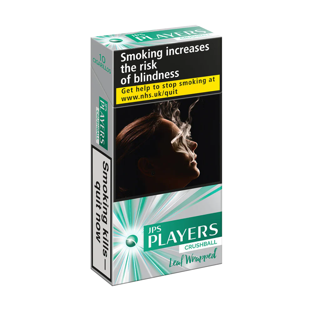 JPS Players Menthol Leaf Wrapped Crushball Cigarillos - Pack of 10
