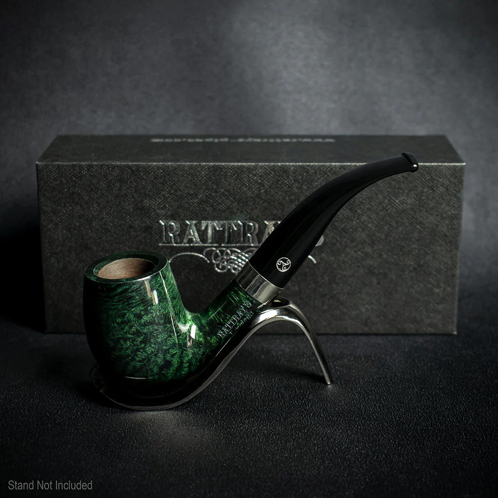 Rattray's Lowland 63 Green Smooth Bent 9mm Pipe - Image 2