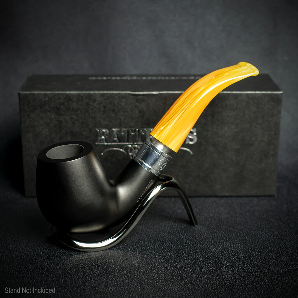 Rattray's Monarch Black 9mm Briar Smoking Pipe - Shape 177 - Image 2