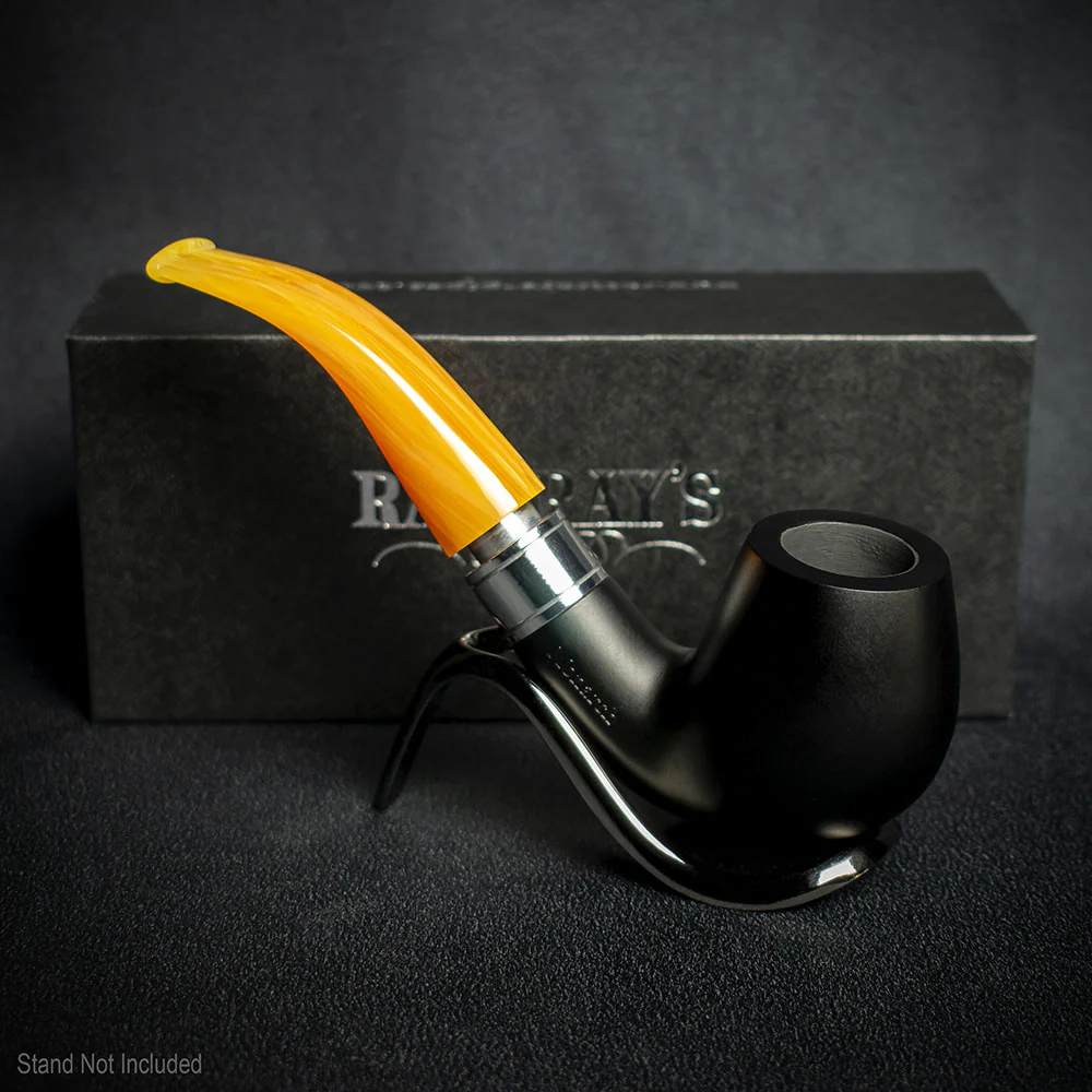 Rattray's Monarch Black 9mm Briar Smoking Pipe - Shape 177 - Image 3