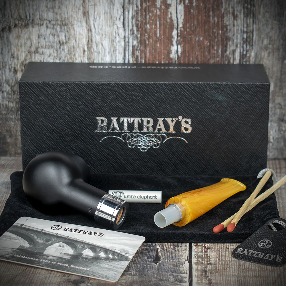 Rattray's Monarch Black 9mm Briar Smoking Pipe - Shape 18 - Image 4
