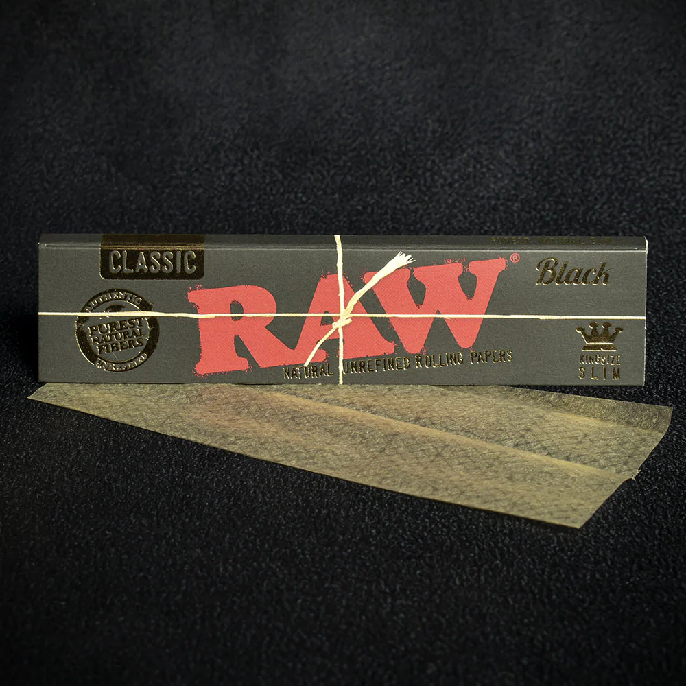 RAW King Size Slim Rolling Papers Black - Bundle of 2 - Image 2
