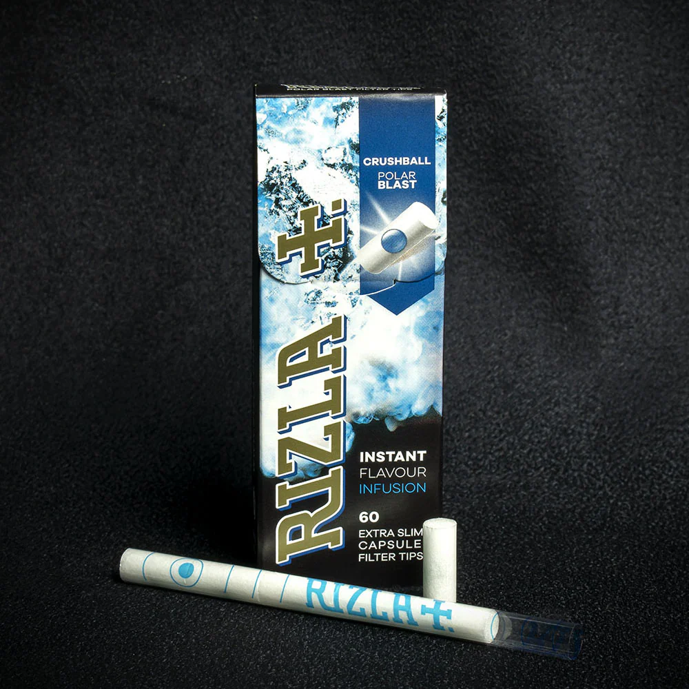 Rizla Polar Blast Extra Slim Crushball Filter Tips - 60 Pack