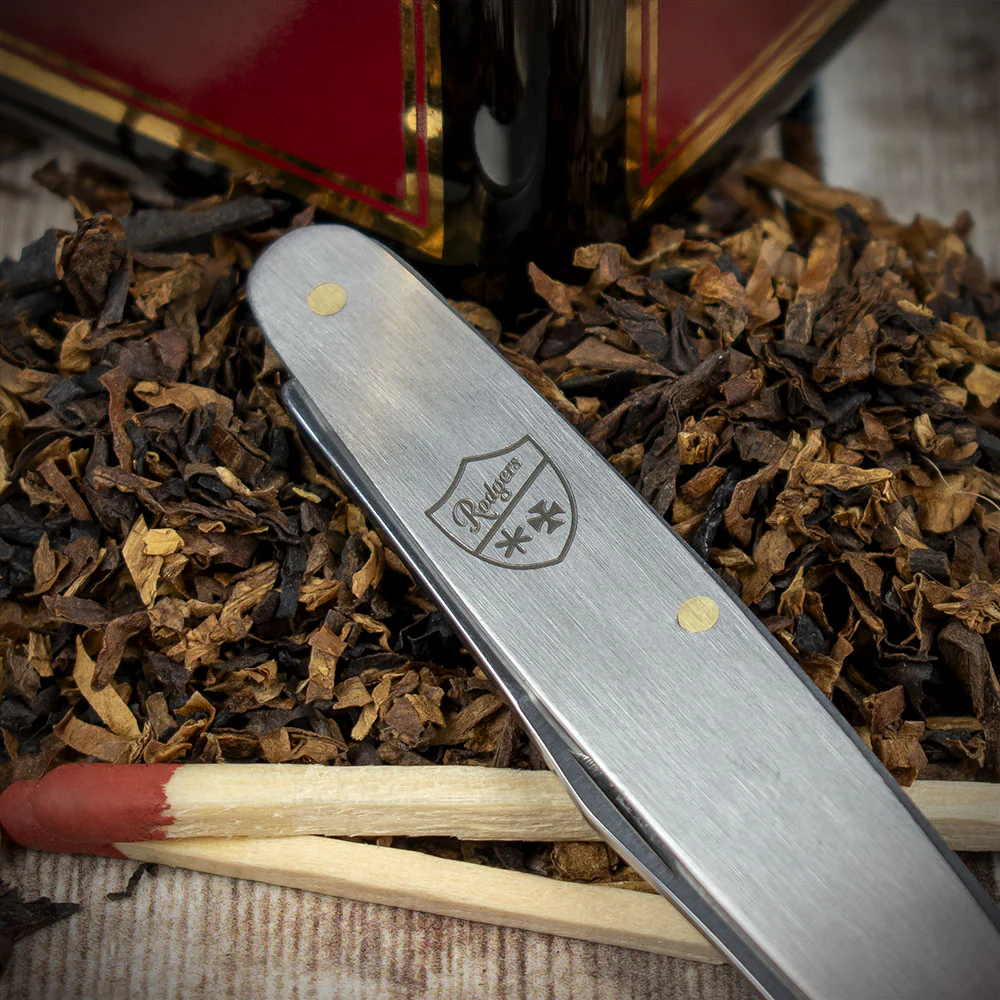 Rodgers Classic Pipe Smokers Knife - Brushed Chrome - Image 4