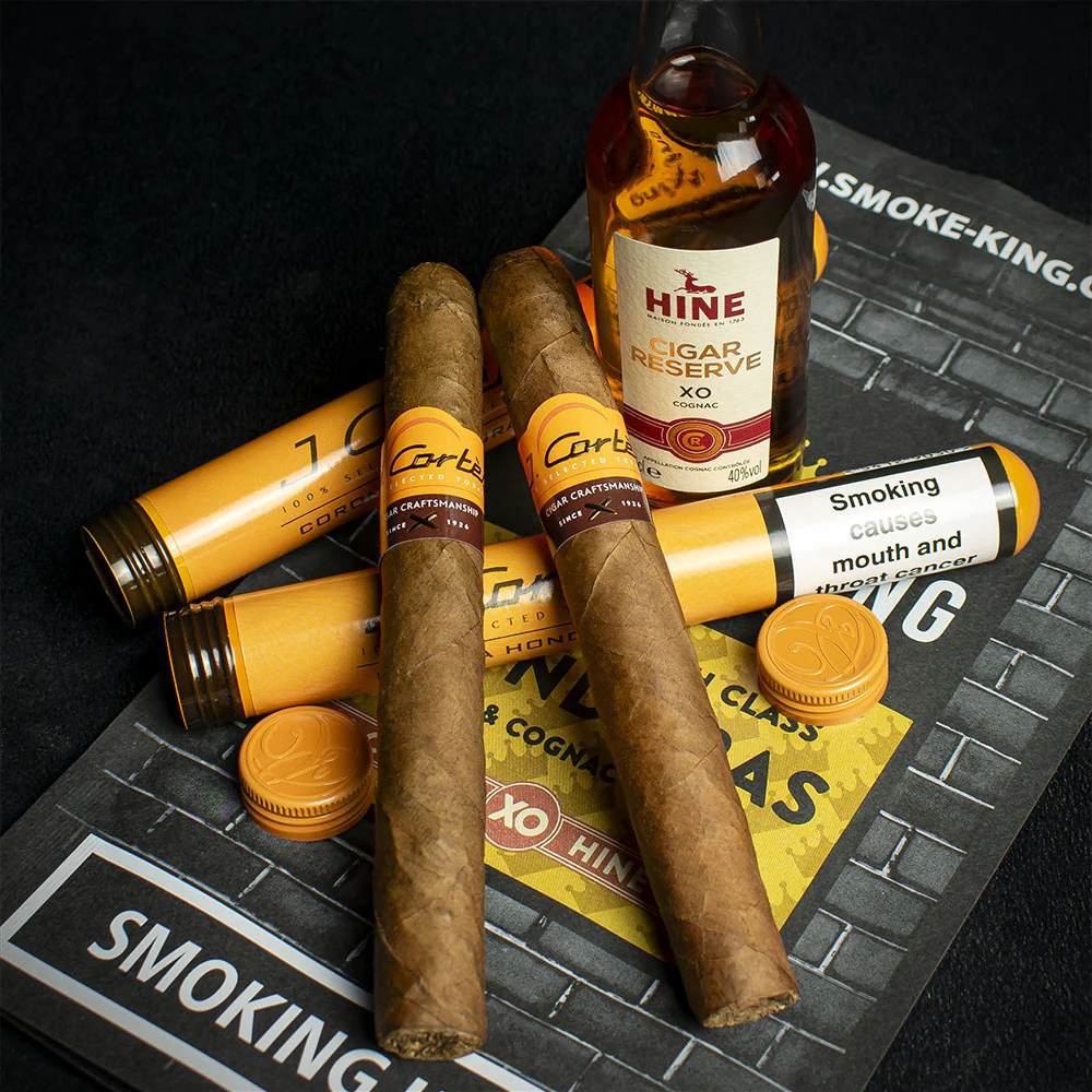 J. Cortes Honduran Tubed Cigars & Hine Cigar Reserve Cognac 5cl Miniature - Sample Bag - Image 2