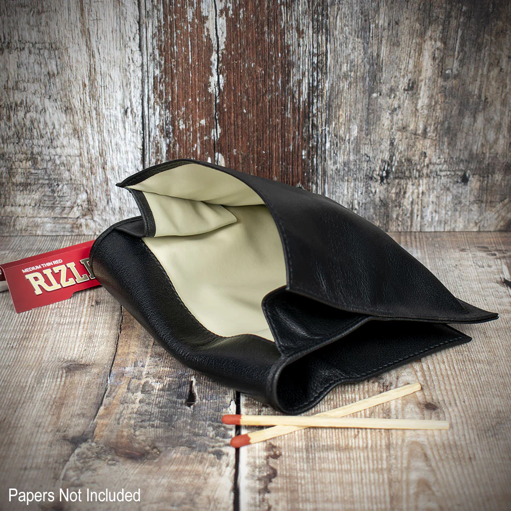 Sarome Leather Handrolling Pouch - Black PO27 - Image 3